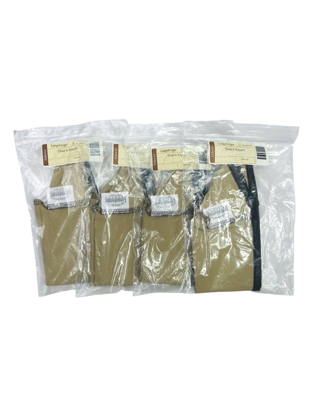 Vintage Longaberger Dad’s Valet Basket Liners - 4 Count - Canvas
